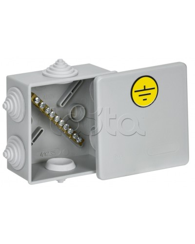 Коробка КУП КМ41360 85х85х40мм IP44 6 вв. (7035) IEK (UKO21-085-085-040-K41-44U) в Кемерово Распределительные коробки Pintop.ru