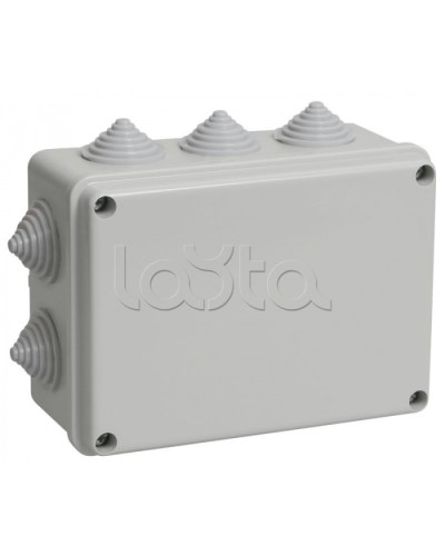 Коробка распаячная KM41241 для о/п 150x110x70мм IP44 10 кабель вводов IEK (UKO10-150-110-070-K41-44) в Кемерово Распределительные коробки Pintop.ru