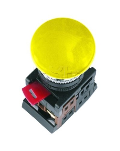 Кнопка AEA-22 Гриб желтая без подсветки 1з+1р IEK BBG30-AEA-K05 в Кемерово Аксессуары для кабель-канала Pintop.ru