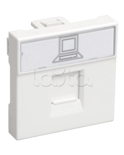 Розетка информационная РКИ-20-00-П RJ-45 UTP кат. 5e IEK CKK-40D-RI2-K01 в Кемерово Аксессуары для кабель-канала Pintop.ru