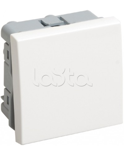 Выключатель одноклавишный (на 2 модуля) ПРАЙМЕР белый (ВКО-21-00-П) IEK CKK-40D-VO2-K01 в Кемерово Аксессуары для кабель-канала Pintop.ru