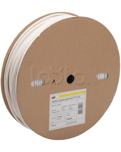 Трубка термоус. ТТУ (ТУТ) 20/10(дл.100м) белая. IEK(UDRS-D20-100-K01) в Кемерово Дополнительное оборудование для ОПС Pintop.ru