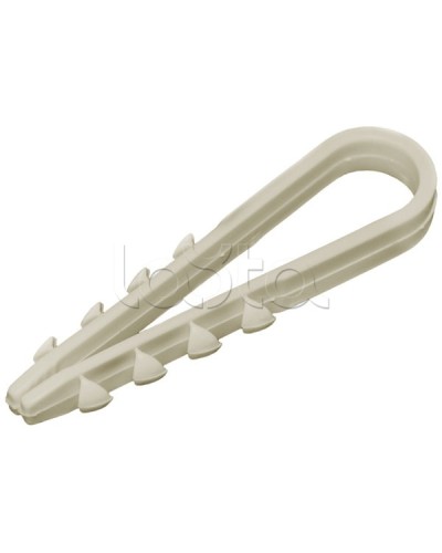 Дюбель-хомут 5-8 мм нейлон белый (100шт) IEK UHH35-5-8-100 в Кемерово Стяжки-хомуты Pintop.ru