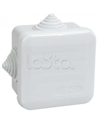 Коробка КМ41236 распаячная для о/п (RAL7035, 4 гермоввода, защелкивающаяся крышка) IEK UKOZ11-070-070-040-K41-44 в Кемерово Распределительные коробки Pintop.ru