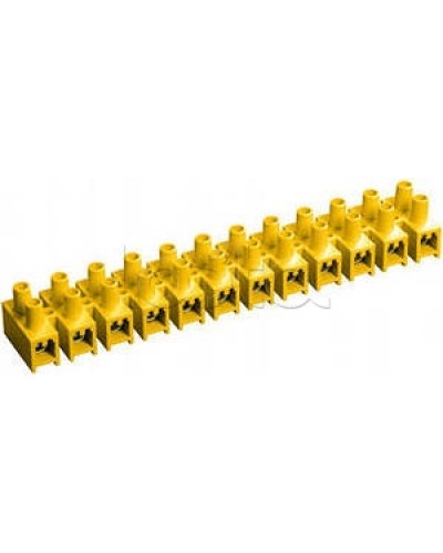 Зажим винтовой ЗВИ-5 н/г 1,5-4мм2 (12пар) желтый IEK UZV7-005-04 в Кемерово Клеммные колодки Pintop.ru