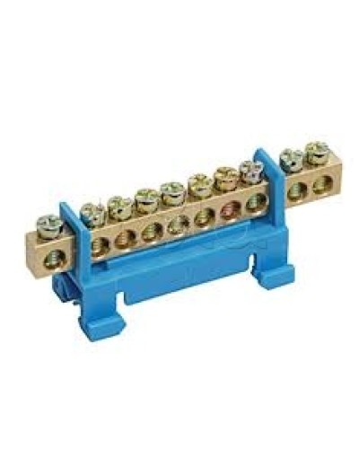 Шина N ноль с DIN-изолятором типа «Стойка» ШНИ-6х9-12-С-С IEK YNN10-69-12P-K07 в Кемерово Клеммные колодки Pintop.ru