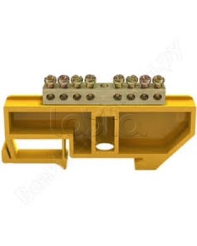 Шина PE земля на DIN-изоляторах ШНИ-6х9-8-Д-Ж IEK YNN10-69-8D-K05 в Кемерово Клеммные колодки Pintop.ru
