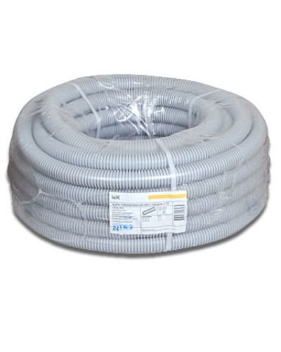 Труба гофрированная ПВХ 32 мм с зондом IEK CTG20-32-K41-010I (10 м) в Кемерово Труба гофрированная Pintop.ru