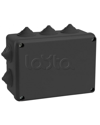 Коробка расп. КМ41242 150х110х70мм IP55 10 вв. черная IEK (UKO11-150-110-070-K02-55) в Кемерово Распределительные коробки Pintop.ru