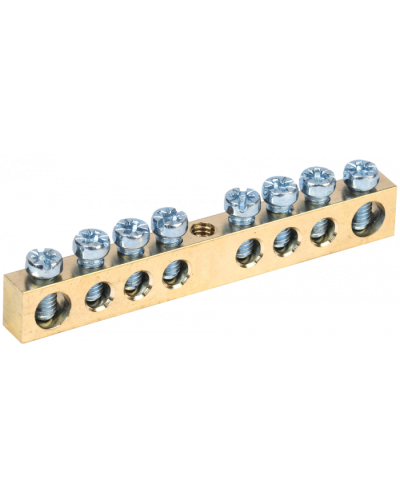 Шина нулевая на DIN-изолятор ШНИ-6x9 8/1 IEK (YNN10-08-100) в Кемерово Клеммные колодки Pintop.ru