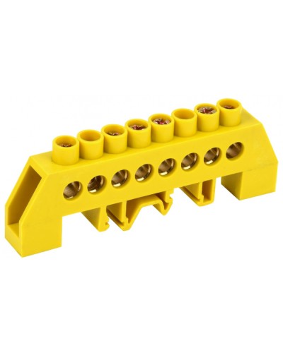 Шина PE земля на DIN-изол тип Стойка ШНИ-8х12-6-КС-Ж IEK YNN10-812-8DP-K05 в Кемерово Клеммные колодки Pintop.ru