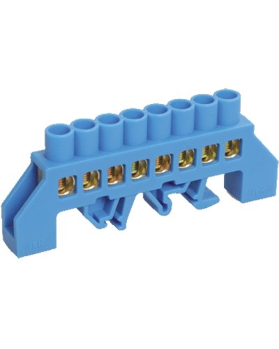 Шина нулевая в комбинированном DIN-изоляторе типа «Стойка» ШНИ-8x12-8-КС-С IEK YNN10-812-8DP-K07 в Кемерово Клеммные колодки Pintop.ru