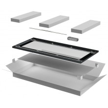 ITK LINEA E Дверь стеклянная 600мм шкафа 18U чер. (LE05-18U6X-DR)