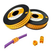 Клипса маркировочная на кабель диаметром 3.6–7.4 мм, символ "3", 500 шт., желтая LANMASTER LAN-MCC-EC23/500-YL