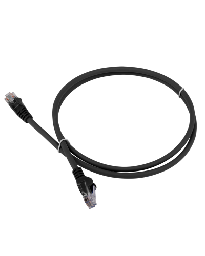 Патч-корд LANMASTER LSZH UTP кат.5e, 0.3 м, черный LANMASTER LAN-PC45/U5E-0.3-BK в Кемерово Патчкорды (медные) Pintop.ru