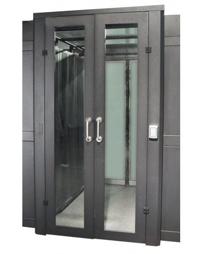 Дверь коридора распашная 1200 мм для шкафов LANMASTER DCS 42U, стекло, без замка LANMASTER LAN-DC-HDRM-42Ux12 в Кемерово Аксессуары для стоек и шкафов Pintop.ru