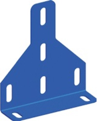 Скоба фиксирующая для стального лестничного лотка, серая LANMASTER LAN-LTS-BTF-GY в Кемерово Аксессуары для лотков Pintop.ru