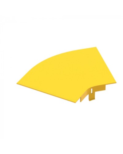 Крышка горизонтального поворота 45° оптического лотка 240 мм, желтая LANMASTER (LAN-OT240-HC45C) в Кемерово Аксессуары для лотков Pintop.ru