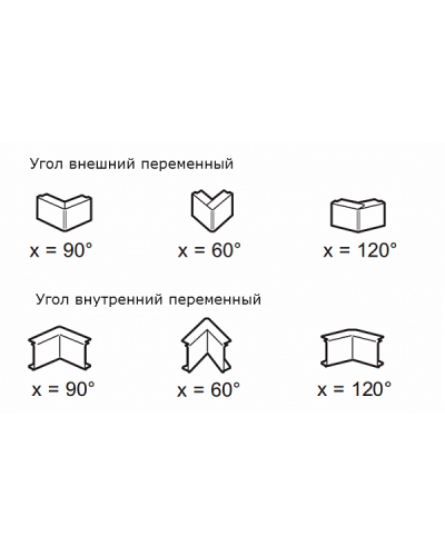 Угол внутренний/внешний переменный для мини-канала 32х16 LEGRAND 033325 в Кемерово Аксессуары для кабель-канала Pintop.ru
