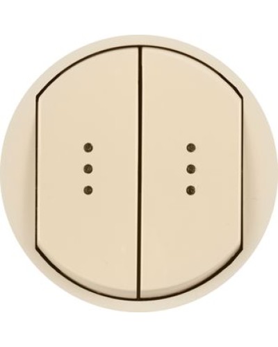 Лицевая панель для выключателя двойного с индикацией слоновая кость Celiane Legrand 066211 в Кемерово Аксессуары для кабель-канала Pintop.ru