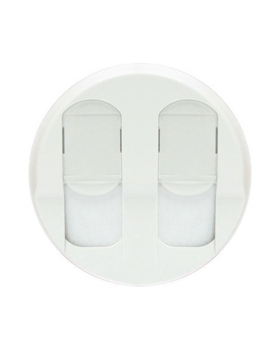 Лицевая панель для розеток 2хRJ45 белый Celiane Legrand 068252 в Кемерово Аксессуары для кабель-канала Pintop.ru