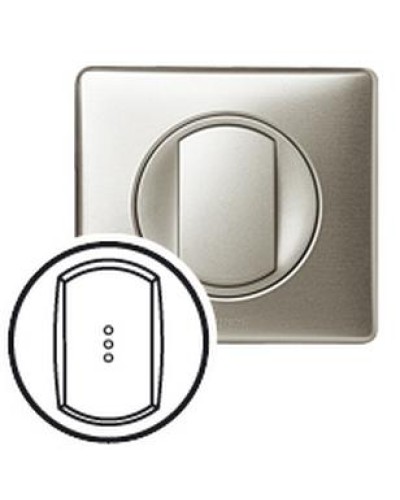 Лицевая панель для выключателя с индикацией титан Celiane Legrand 068303 в Кемерово Аксессуары для кабель-канала Pintop.ru