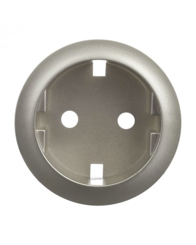 Лицевая панель для розетки 2К+З немецкий стандарт титан Celiane Legrand 068431 в Кемерово Аксессуары для кабель-канала Pintop.ru