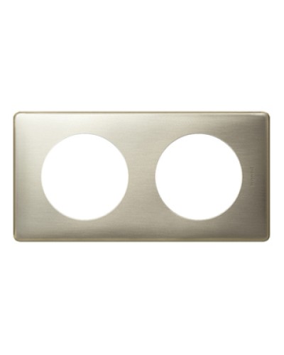 Рамка 2 поста титан Celiane Legrand 068902 в Кемерово Аксессуары для кабель-канала Pintop.ru