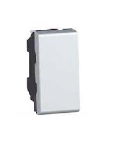 Переключатель на 2 направления Mosaic 1 модуль 10 AX алюминий Legrand 079201 в Кемерово Аксессуары для кабель-канала Pintop.ru