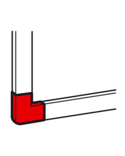 Угол плоский для кабель-канала METRA 40x16 Legrand (638153) в Кемерово Аксессуары для кабель-канала Pintop.ru