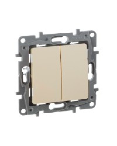 Переключатель двухклавишный 10AX Plus Legrand 672312 в Кемерово Аксессуары для кабель-канала Pintop.ru