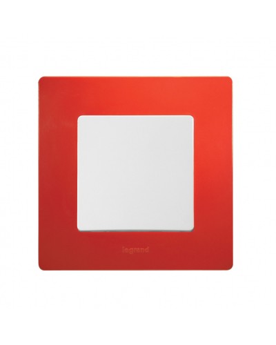 Рамка 1 пост Etika красный Legrand 672531 в Кемерово Аксессуары для кабель-канала Pintop.ru