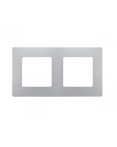 Рамка 2 поста Etika алюминий Legrand 672552 в Кемерово Аксессуары для кабель-канала Pintop.ru