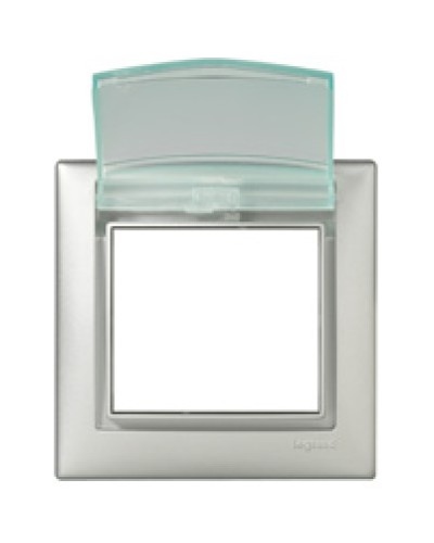 Рамка влагозащищенная Valena IP 44 с крышкой алюминий Legrand 770150 в Кемерово Аксессуары для кабель-канала Pintop.ru