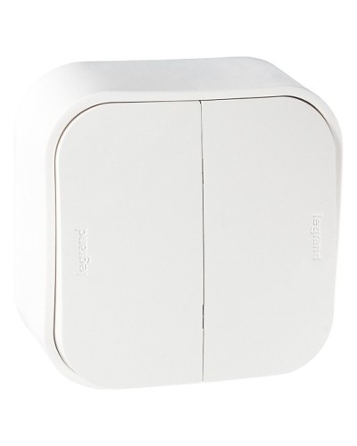 Выключатель двухклавишный Quteo Legrand (782202) в Кемерово Аксессуары для кабель-канала Pintop.ru