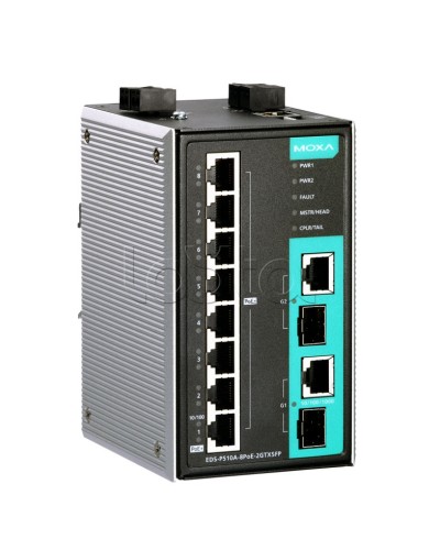 Коммутатор PoE 10-портовый Moxa EDS-P510A-8PoE-2GTXSFP-T в Кемерово Коммутаторы Pintop.ru