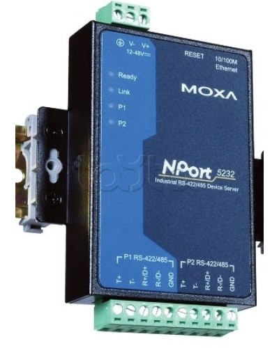 Сервер 2-портовый RS-422/485 в Ethernet Moxa NPort 5232-T в Кемерово Дополнительное оборудование для ОПС Pintop.ru