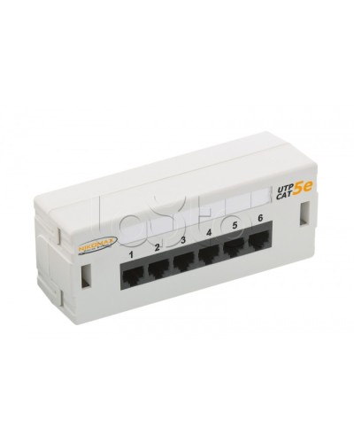 Патч-панель 19, 6xRJ45NIKOMAX (NMC-WP06UD2-GY) в Кемерово Патч панель Pintop.ru