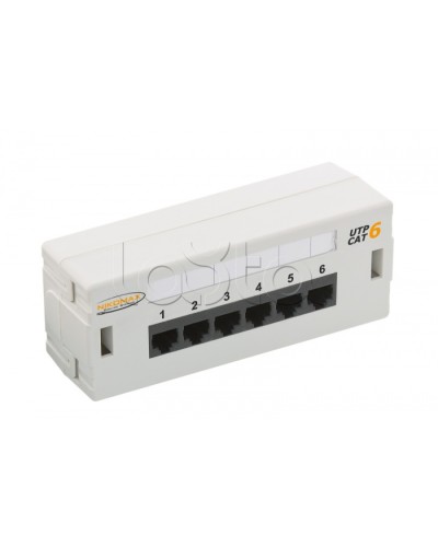 Патч-панель 19, 6xRJ45 NIKOMAX (NMC-WP06UE2-GY) в Кемерово Патч панель Pintop.ru