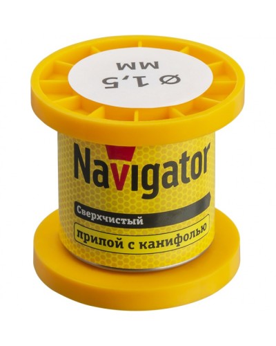 Припой Navigator 93 080 NEM-Pos02-63K-1.5-K50 (ПОС-63, катушка, 1.5 мм, 50 гр) в Кемерово Аксессуары для кабель-канала Pintop.ru
