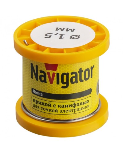 Припой Navigator 93 083 NEM-Pos02-61K-1.5-K100 (ПОС-61, катушка, 1.5 мм, 100 гр) в Кемерово Аксессуары для кабель-канала Pintop.ru