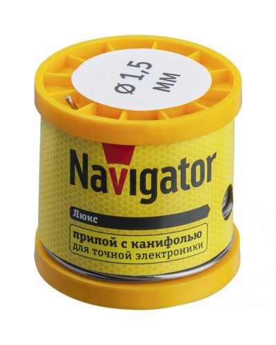 Припой Navigator 93 086 NEM-Pos02-61K-1.5-K200 (ПОС-61, катушка, 1.5 мм, 200 гр) в Кемерово Аксессуары для кабель-канала Pintop.ru