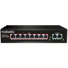 8-портовый неуправляемый PoE коммутатор Nobelic NBLS-1008P