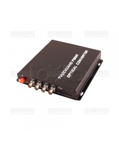 Приёмник 4 каналов видео оптический OSNOVO RA-H4/1F в Кемерово Видеоусилители, Модуляторы, Делители Pintop.ru