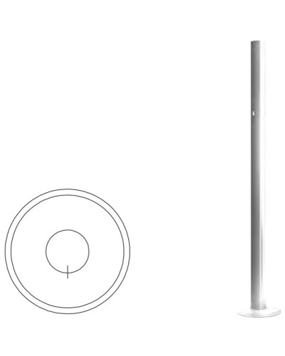 Стойка ограждения базовая с отверстием под фиксатор (антик серебро) Oxgard в Кемерово Ограждения Pintop.ru