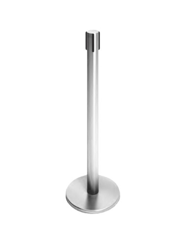 Стойка ограждения передвижная с ремнем (2 метра черный с тормозом) Oxgard ВЗР2387.05 в Кемерово Ограждения Pintop.ru