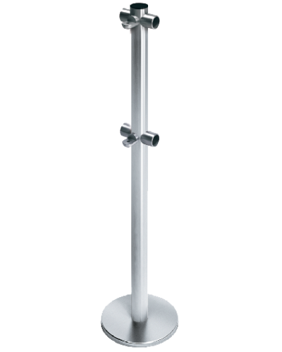 Стойка ограждения с 2-мя полупетлями Т-образная передвижная Oxgard ВЗР2442.09.21 в Кемерово Ограждения Pintop.ru