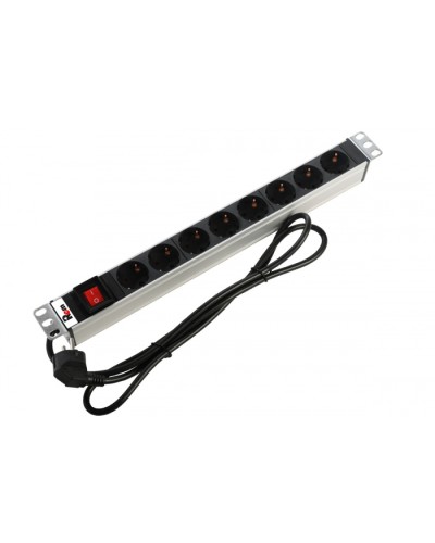 Блок розеток 1U, 8 розеток Schuko Rem R-16-8S-V-440-3 в Кемерово Блоки розеток Pintop.ru