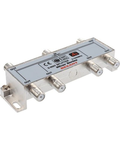 Делитель ТВх6 под F-разъем, 5-1000МГц, Silver (7 F-разъемов в комплекте) REXANT 05-6104 в Кемерово Системы видеонаблюдения Pintop.ru