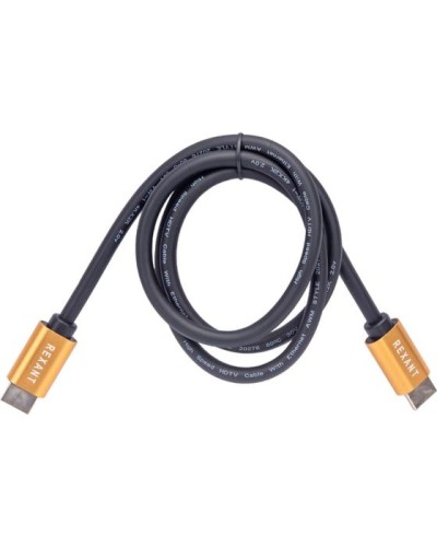 Кабель HDMI - HDMI 2.0, 1м, Gold REXANT 17-6102 в Кемерово Системы видеонаблюдения Pintop.ru